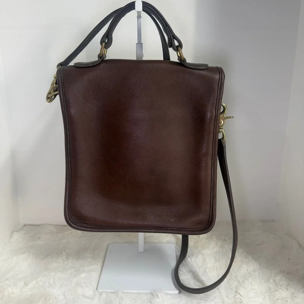 Vintage Coach Station Bag 5130 Brown Glove Tanned Leather USA Crossbody Purse